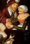 Lucas  Cranach The Procuress oil painting